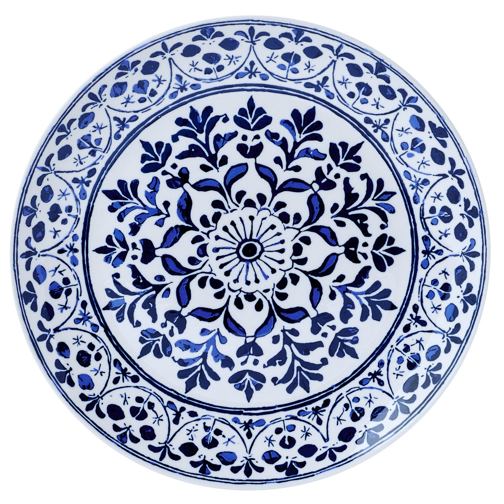 12 Piece Blue Stoneware Dinnerware Set E8964